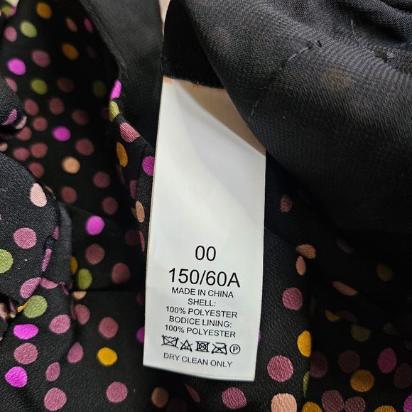 Kate Spade Women's Black and Disco Dots V-Neck Cropped Jumpsuit Size: 00 - Picture 8 of 9